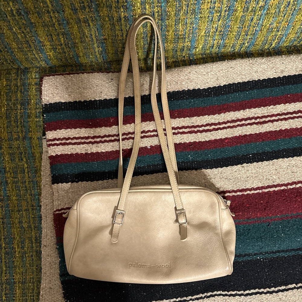 Paloma Wool Beige Leather Shoulder Bag